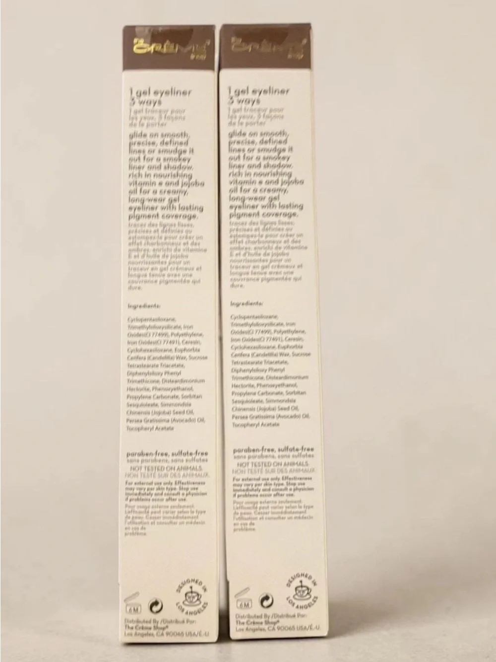 The Crème Shop 3-in-1 Chroma Gel Eyeliner — Mocha-Lots of 2